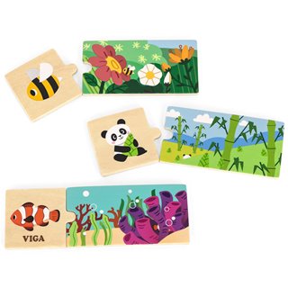 Puzzel set - Wie is waar thuis?